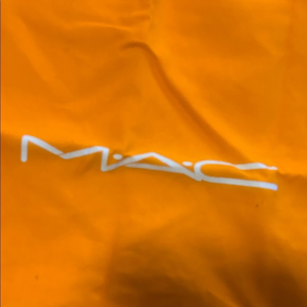 2 MAC Orange Drawstring Bags - Picture 2 of 4